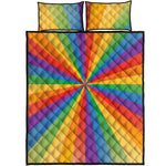 LGBT Pride Rainbow Rays Print Quilt Bed Set