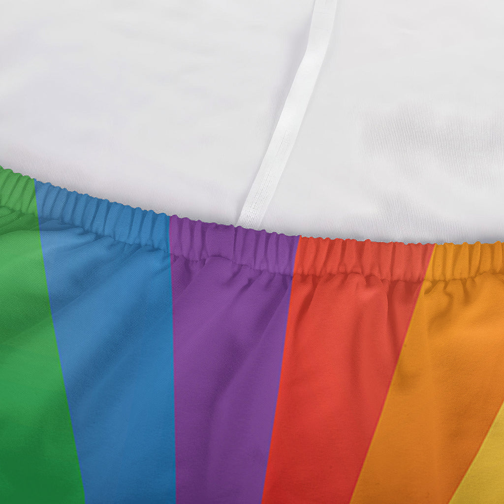 LGBT Pride Rainbow Rays Print Sofa Cover