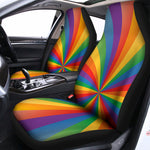 LGBT Pride Rainbow Rays Print Universal Fit Car Seat Covers