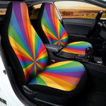 LGBT Pride Rainbow Rays Print Universal Fit Car Seat Covers