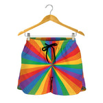 LGBT Pride Rainbow Rays Print Women's Shorts