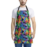 LGBT Pride Rainbow Roses Pattern Print Apron