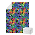 LGBT Pride Rainbow Roses Pattern Print Blanket