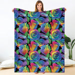 LGBT Pride Rainbow Roses Pattern Print Blanket