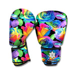 LGBT Pride Rainbow Roses Pattern Print Boxing Gloves