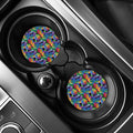 LGBT Pride Rainbow Roses Pattern Print Car Coasters