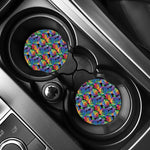 LGBT Pride Rainbow Roses Pattern Print Car Coasters