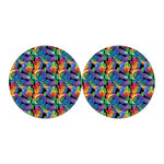 LGBT Pride Rainbow Roses Pattern Print Car Coasters