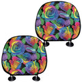 LGBT Pride Rainbow Roses Pattern Print Car Headrest Covers