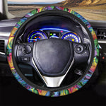 LGBT Pride Rainbow Roses Pattern Print Car Steering Wheel Cover