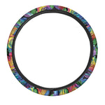 LGBT Pride Rainbow Roses Pattern Print Car Steering Wheel Cover