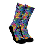 LGBT Pride Rainbow Roses Pattern Print Crew Socks