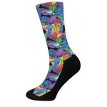 LGBT Pride Rainbow Roses Pattern Print Crew Socks