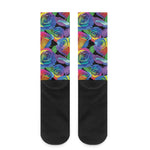 LGBT Pride Rainbow Roses Pattern Print Crew Socks