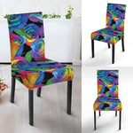 LGBT Pride Rainbow Roses Pattern Print Dining Chair Slipcover