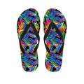 LGBT Pride Rainbow Roses Pattern Print Flip Flops