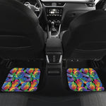 LGBT Pride Rainbow Roses Pattern Print Front and Back Car Floor Mats