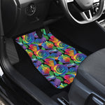 LGBT Pride Rainbow Roses Pattern Print Front and Back Car Floor Mats