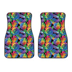 LGBT Pride Rainbow Roses Pattern Print Front Car Floor Mats