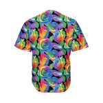 LGBT Pride Rainbow Roses Pattern Print Men's Baseball Jersey
