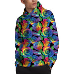 LGBT Pride Rainbow Roses Pattern Print Pullover Hoodie