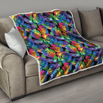 LGBT Pride Rainbow Roses Pattern Print Quilt