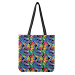 LGBT Pride Rainbow Roses Pattern Print Tote Bag