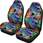 LGBT Pride Rainbow Roses Pattern Print Universal Fit Car Seat Covers