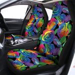 LGBT Pride Rainbow Roses Pattern Print Universal Fit Car Seat Covers
