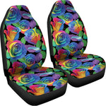 LGBT Pride Rainbow Roses Pattern Print Universal Fit Car Seat Covers