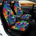 LGBT Pride Rainbow Roses Pattern Print Universal Fit Car Seat Covers