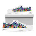 LGBT Pride Rainbow Roses Pattern Print White Low Top Shoes