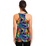 LGBT Pride Rainbow Roses Pattern Print Women's Racerback Tank Top