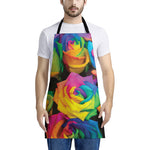 LGBT Pride Rainbow Roses Print Apron