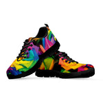 LGBT Pride Rainbow Roses Print Black Sneakers