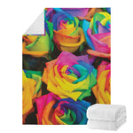 LGBT Pride Rainbow Roses Print Blanket