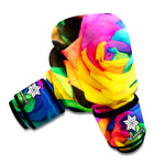 LGBT Pride Rainbow Roses Print Boxing Gloves