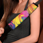 LGBT Pride Rainbow Roses Print Car Seat Belt Covers