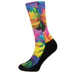 LGBT Pride Rainbow Roses Print Crew Socks