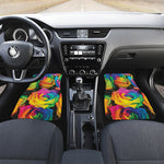 LGBT Pride Rainbow Roses Print Front and Back Car Floor Mats