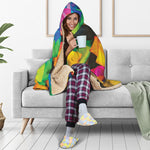 LGBT Pride Rainbow Roses Print Hooded Blanket