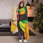 LGBT Pride Rainbow Roses Print Hooded Blanket