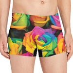 LGBT Pride Rainbow Roses Print Men's Boxer Briefs