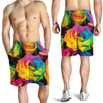 LGBT Pride Rainbow Roses Print Men's Shorts