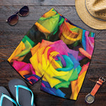 LGBT Pride Rainbow Roses Print Men's Shorts