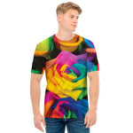 LGBT Pride Rainbow Roses Print Men's T-Shirt