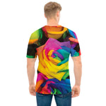 LGBT Pride Rainbow Roses Print Men's T-Shirt