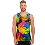 LGBT Pride Rainbow Roses Print Men's Tank Top