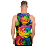 LGBT Pride Rainbow Roses Print Men's Tank Top