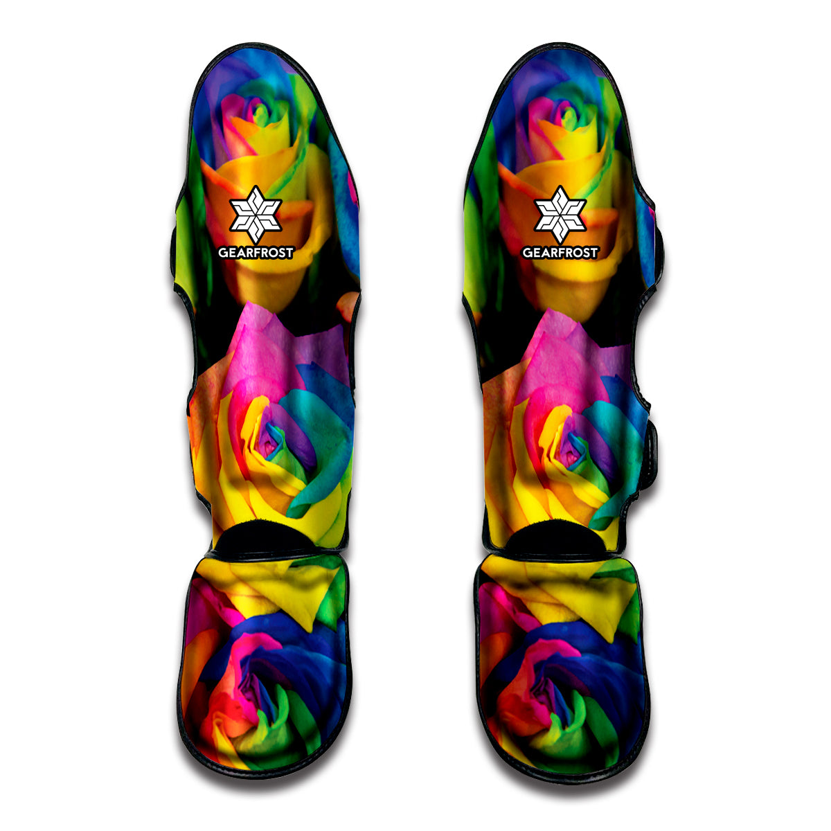 LGBT Pride Rainbow Roses Print Muay Thai Shin Guard
